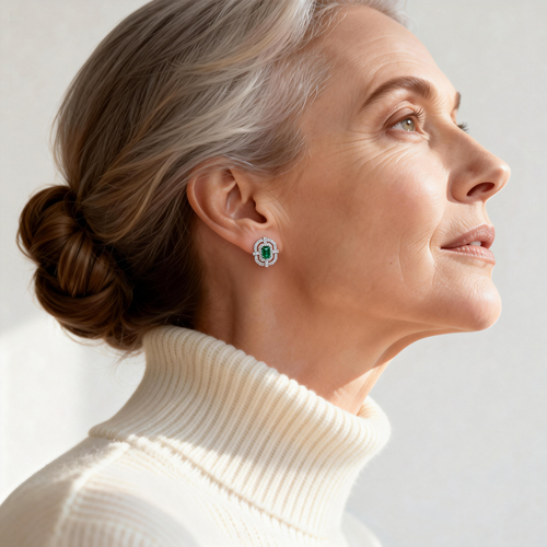Emerald Studs