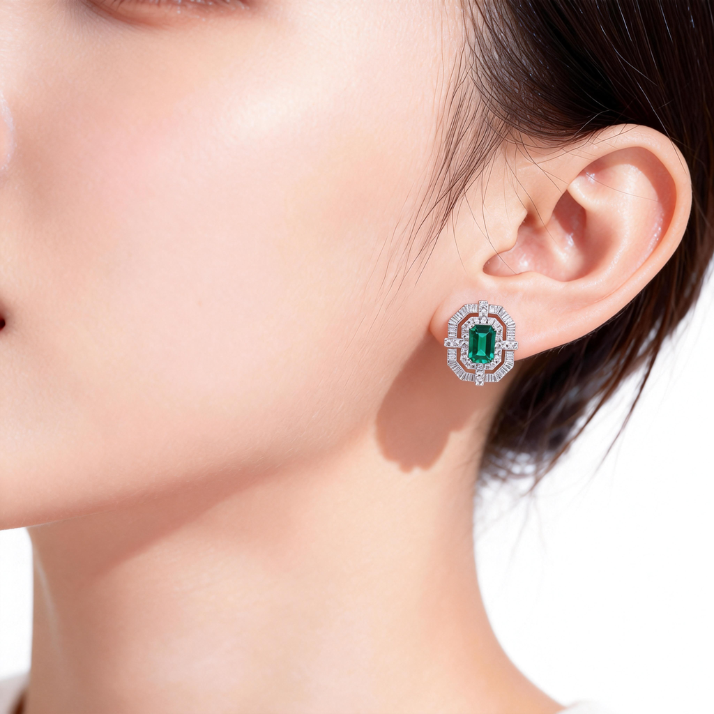 Emerald Studs